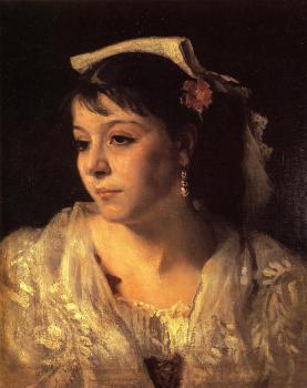 約翰 辛格 薩金特 Head of an Italian Woman 約翰 辛格 薩金特 Head of an Italian Woman